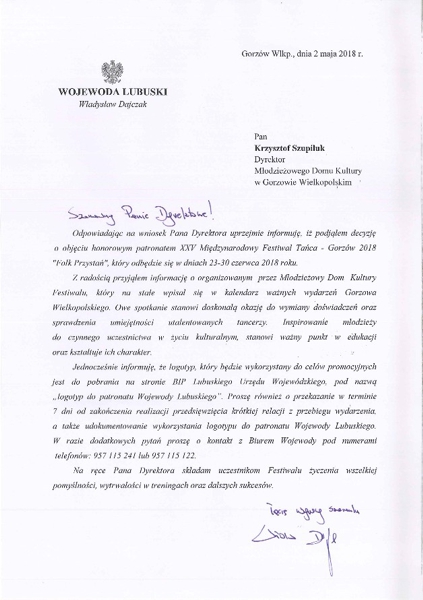 Wojewoda Lubuski – Władysław Dajczak